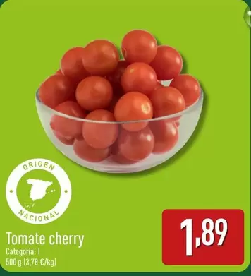 Oferta de Tomate Cherry por 1,89€ en ALDI