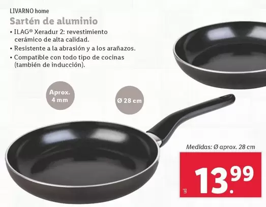 Oferta de Livarno Home - Sarten De Aluminio por 13,99€ en Lidl