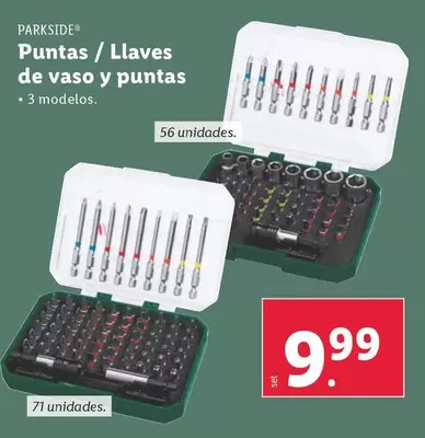 Oferta de Parkside - Puntas / Llaves De Vaso Y Puntas por 9,99€ en Lidl