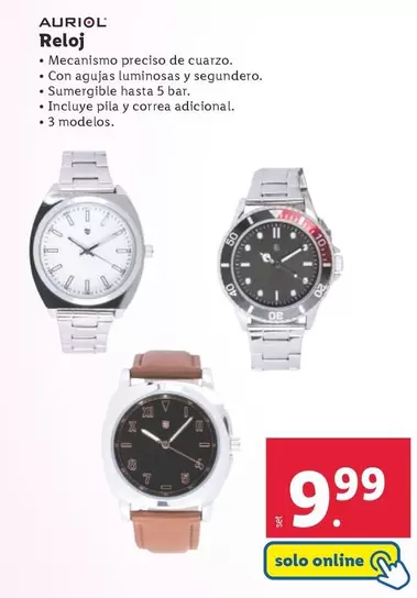 Oferta de Auriol - Reloj por 9,99€ en Lidl