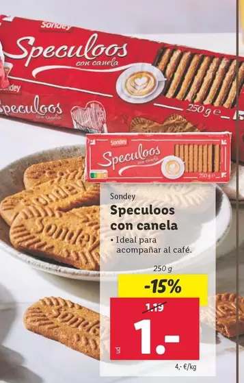 Oferta de Sondey - Speculoos Con Canela por 1€ en Lidl