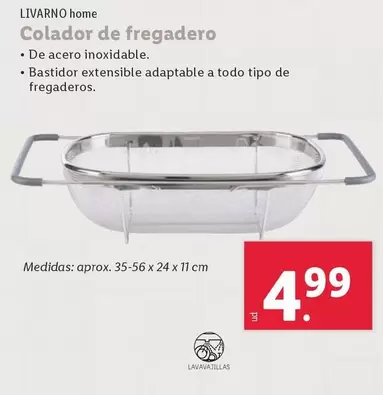 Oferta de Livarno Home - Colador De Fregadero por 4,99€ en Lidl