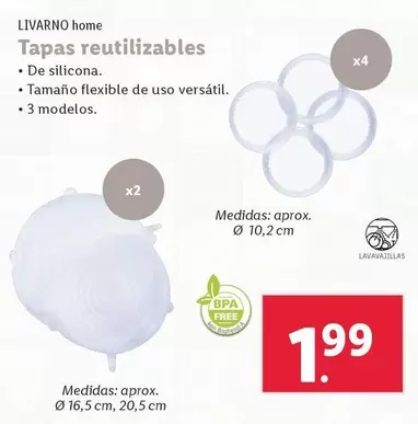 Oferta de Livarno Home - Tapas Reutilizables por 1,99€ en Lidl