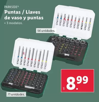 Oferta de Parkside - Puntas / Llaves De Vaso Y Puntas por 8,99€ en Lidl