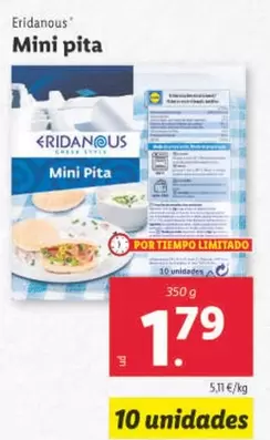 Oferta de Eridanous - Mini Pita por 1,79€ en Lidl