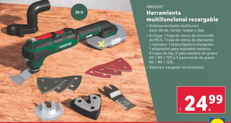 Oferta de Parkside - Herramienta Multifuncional Recargable por 24,99€ en Lidl