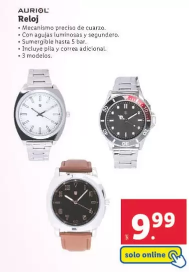 Oferta de Auriol - Reloj por 9,99€ en Lidl