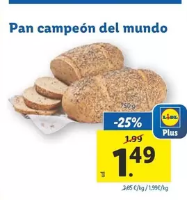 Oferta de Pan Campeon Del Mundo por 1,49€ en Lidl