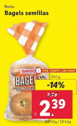 Oferta de Bimbo - Bagels Semillas por 2,39€ en Lidl