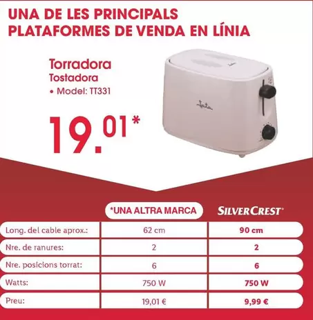 Oferta de SilverCrest - Tostadora por 19,01€ en Lidl