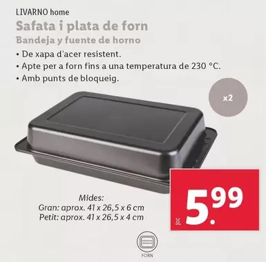 Oferta de Livarno Home - Safata I Plata De Forn por 5,99€ en Lidl