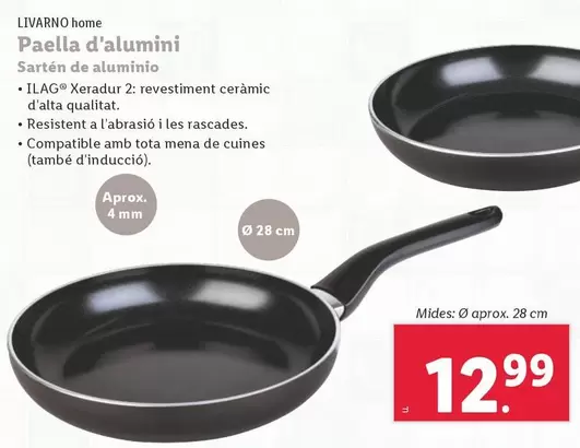 Oferta de Livarno Home - Sarten De Aluminio por 12,99€ en Lidl