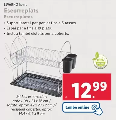 Oferta de Livarno Home - Escurreplats por 12,99€ en Lidl