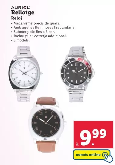 Oferta de Auriol - Reloj por 9,99€ en Lidl