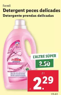 Oferta de Formil - Detergente Prendas Delicadas por 2,29€ en Lidl