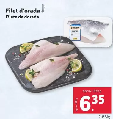 Oferta de Filete De Dorada por 6,35€ en Lidl