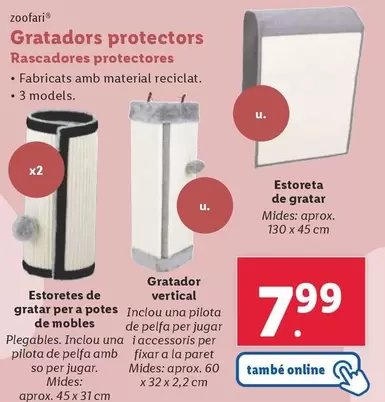 Oferta de Zoofari - Gratadors Protectors/ Rastadores Protectores por 7,99€ en Lidl