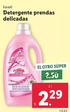 Oferta de Formil - Detergente Prendas Delicadas por 2,29€ en Lidl