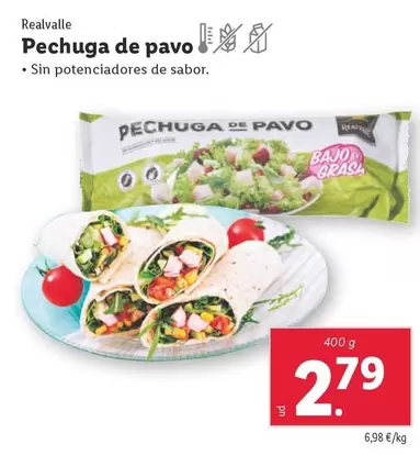 Oferta de Realvalle - Pechuga De Pavo por 2,79€ en Lidl