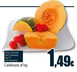 Oferta de Calabaza por 1,49€ en Unide Supermercados