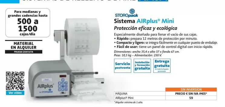 Oferta de Sistema -  Airplus Mini por 59€ en RAJA