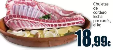 Oferta de Chuletas De Cordero Lechal Por Carrés por 18,99€ en Unide Market