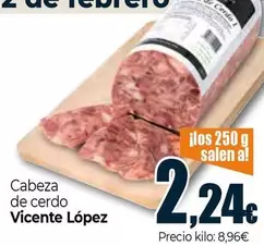 Oferta de Cabeza De Cerdo Vicente por 2,24€ en Unide Market