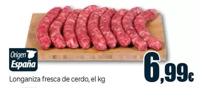 Oferta de Longaniza Fresca De Cerdo por 6,99€ en Unide Market