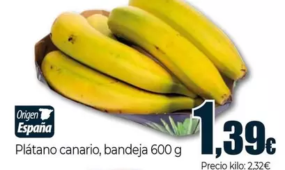 Oferta de Plátano Canario por 1,39€ en Unide Supermercados