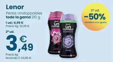 Oferta de Lenor - Perlas Unstoppables Toda La Gama por 6,99€ en Clarel