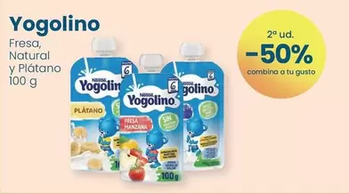 Oferta de Yogolino - Fresa Natural Y Platano 100g en Clarel