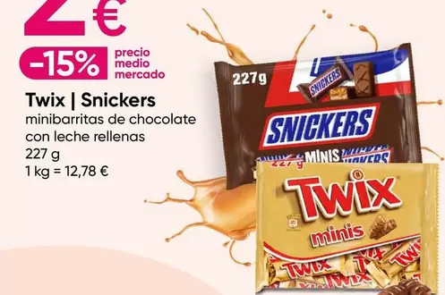 Oferta de Twix -  I Snickers en Pepco