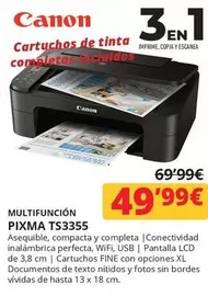 Oferta de Canon - Multifuncion Ts3355 por 49,99€ en Dynos Informática