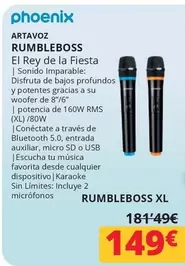 Oferta de Phoenix - Artavoz Rumbleboss  por 149€ en Dynos Informática