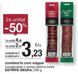 Oferta de Estirpe Negra - Llonganissa O Xoriço Ibèrics Extra por 4,3€ en BonpreuEsclat