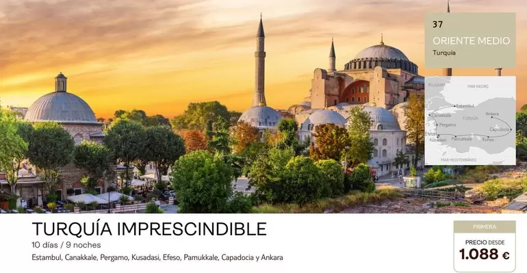Oferta de Turquia Imprescindible por 1088€ en Tui Travel PLC