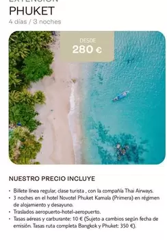 Oferta de Thai - Nuestro Precio Incluye por 280€ en Tui Travel PLC