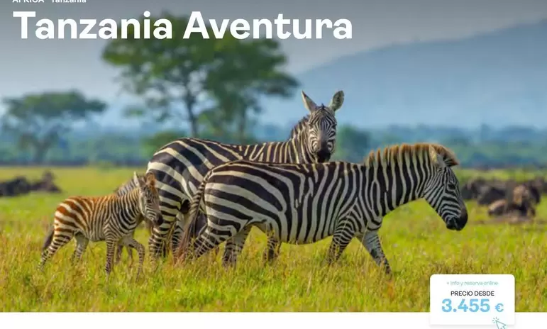 Oferta de Tanzania -  Aventura por 3,45€ en Tui Travel PLC