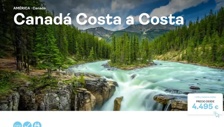 Oferta de Canadá Costa A Costa por 4495€ en Tui Travel PLC