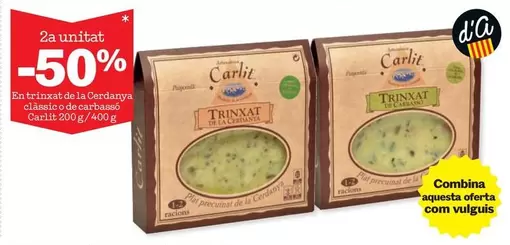 Oferta de Carlit - En Trinxat De La Cerdanya Clàssic O De Carbassó en Sorli