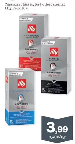 Oferta de Illy - Càpsules Clàssic por 3,99€ en Sorli