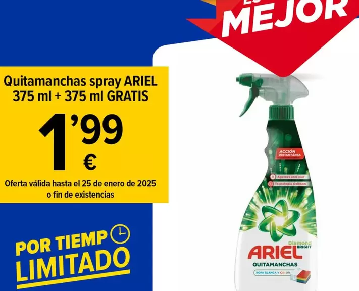 Oferta de Ariel - Quitamanchas Spray por 1,99€ en Cash Fresh