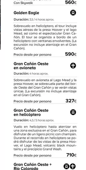 Oferta de Eagle - golden por 560€ en Viajes El Corte Inglés