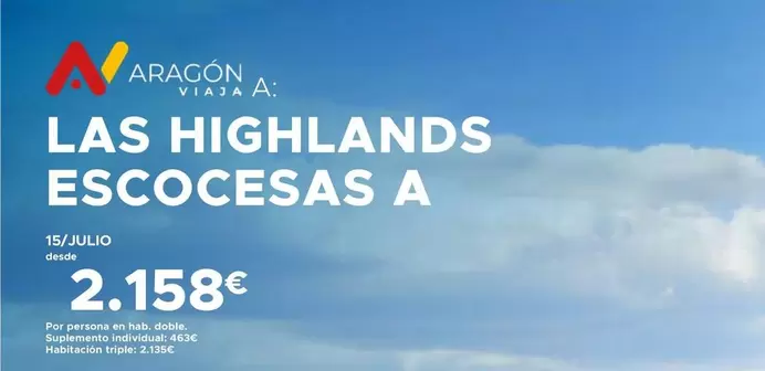 Oferta de Las Highlands Escocesas A por 2158€ en Halcón Viajes