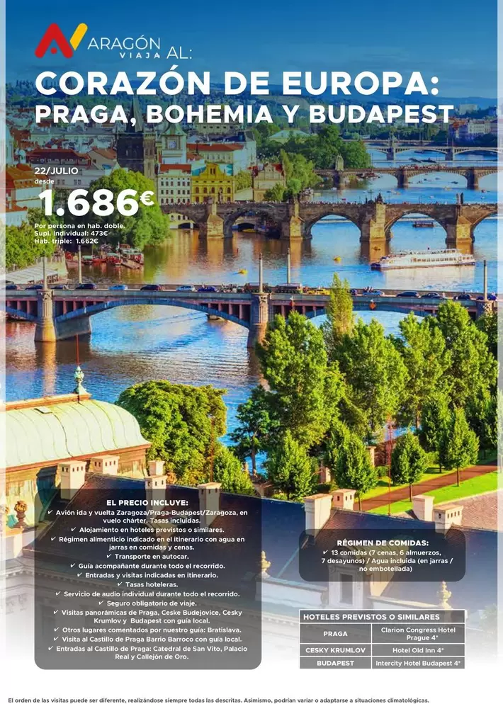 Oferta de Praga - Corazón De Europa: , Bohemia Y Budapest por 1686€ en Halcón Viajes