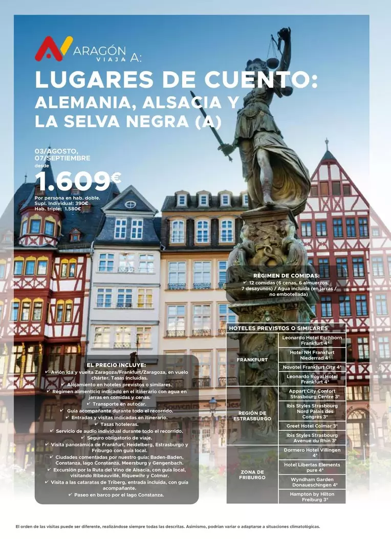 Oferta de La Selva - Lugares De Cuento: Alemania, Alsaqua Y  Negra por 1609€ en Halcón Viajes