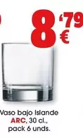 Oferta de Vaso Bajo Islande por 8,79€ en Top Cash