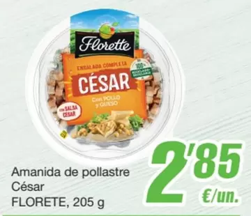 Oferta de Cesar - Amanida De Pollastre por 2,85€ en SPAR Fragadis