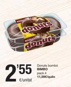 Oferta de Donuts -  Bombo por 2,55€ en SPAR Fragadis