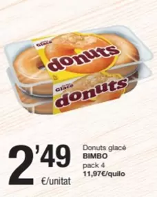 Oferta de Donuts -  Glace por 2,49€ en SPAR Fragadis